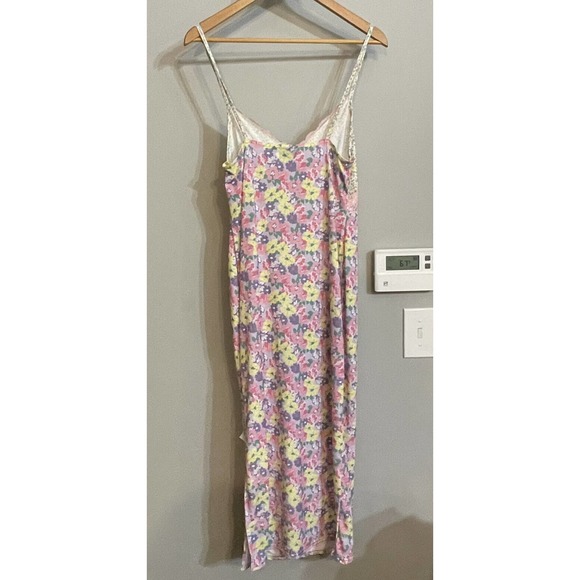 Asos Design Dress Strappy Lace Trim Midi Slip Dress Floral Size 8 Modern Boho - Picture 3 of 7